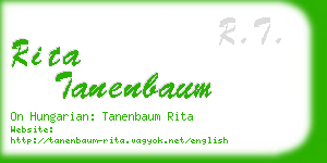 rita tanenbaum business card